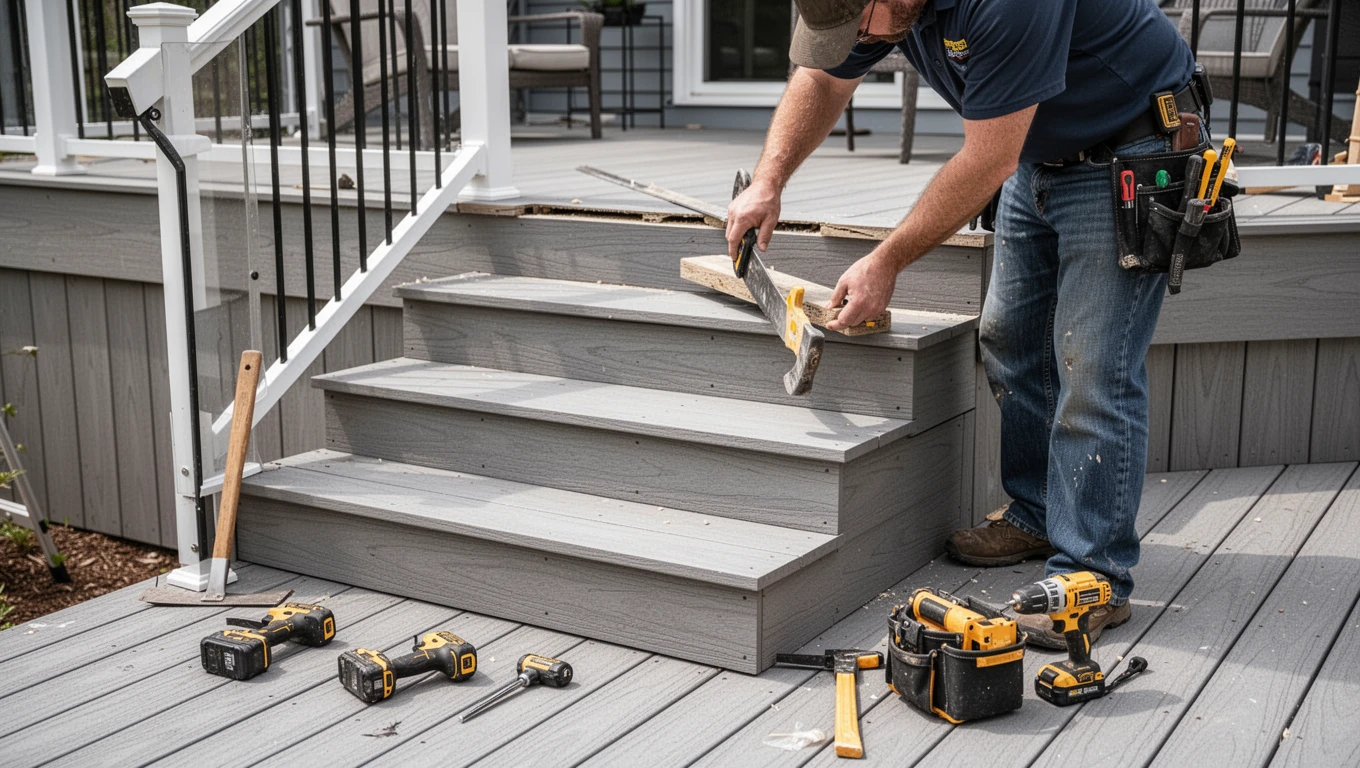Deck Stairs Installation