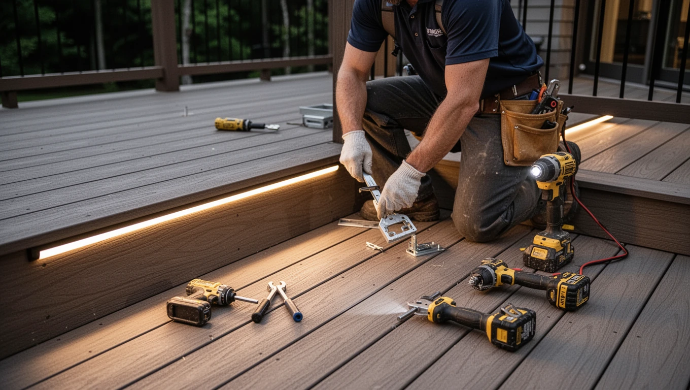 Deck Lighting Installation